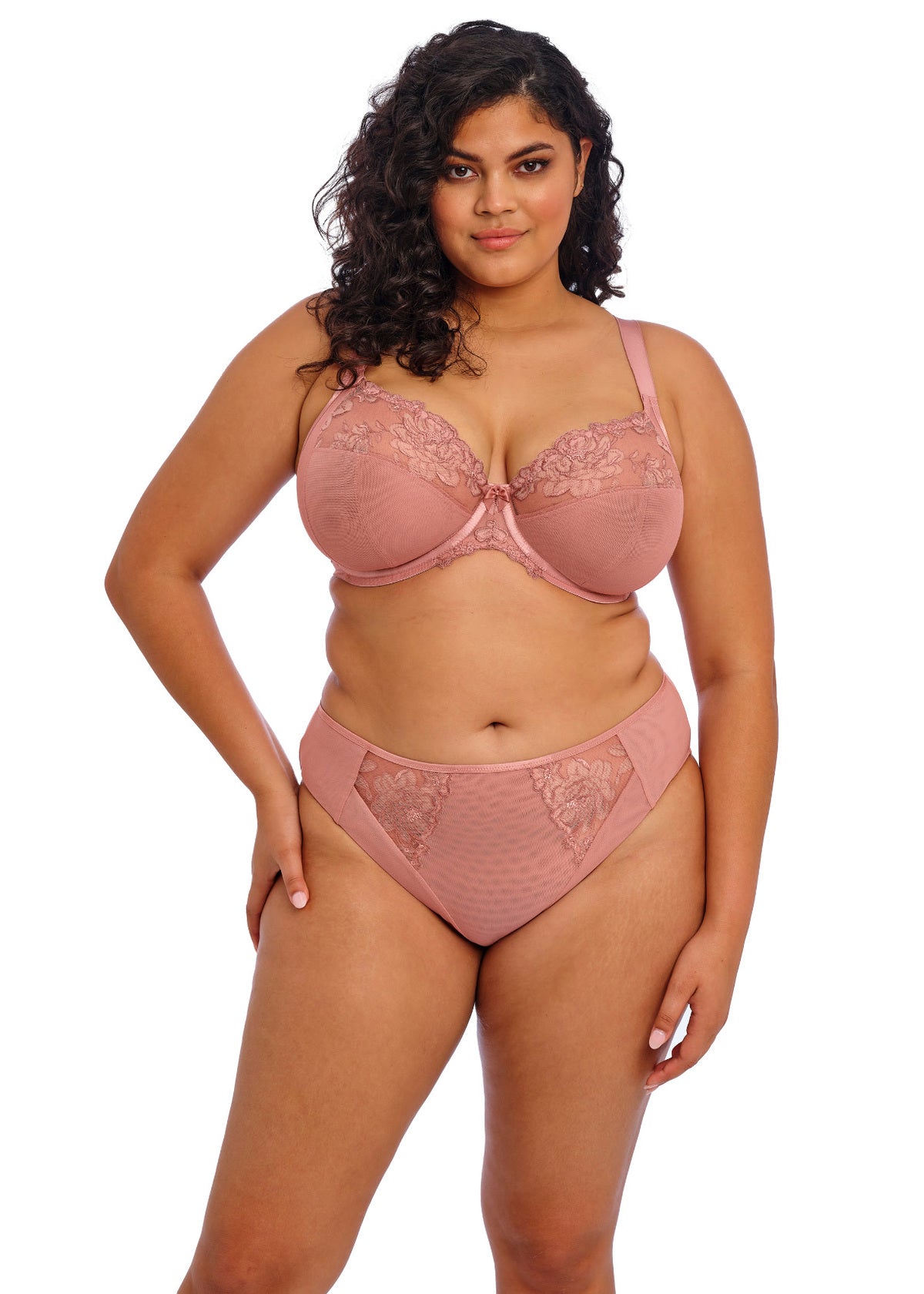 Elomi Tegan Plunge Bra - Ash Rose