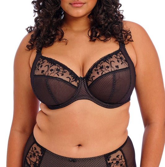 Elomi Charley Underwire Stretch Plunge Bra - Jet