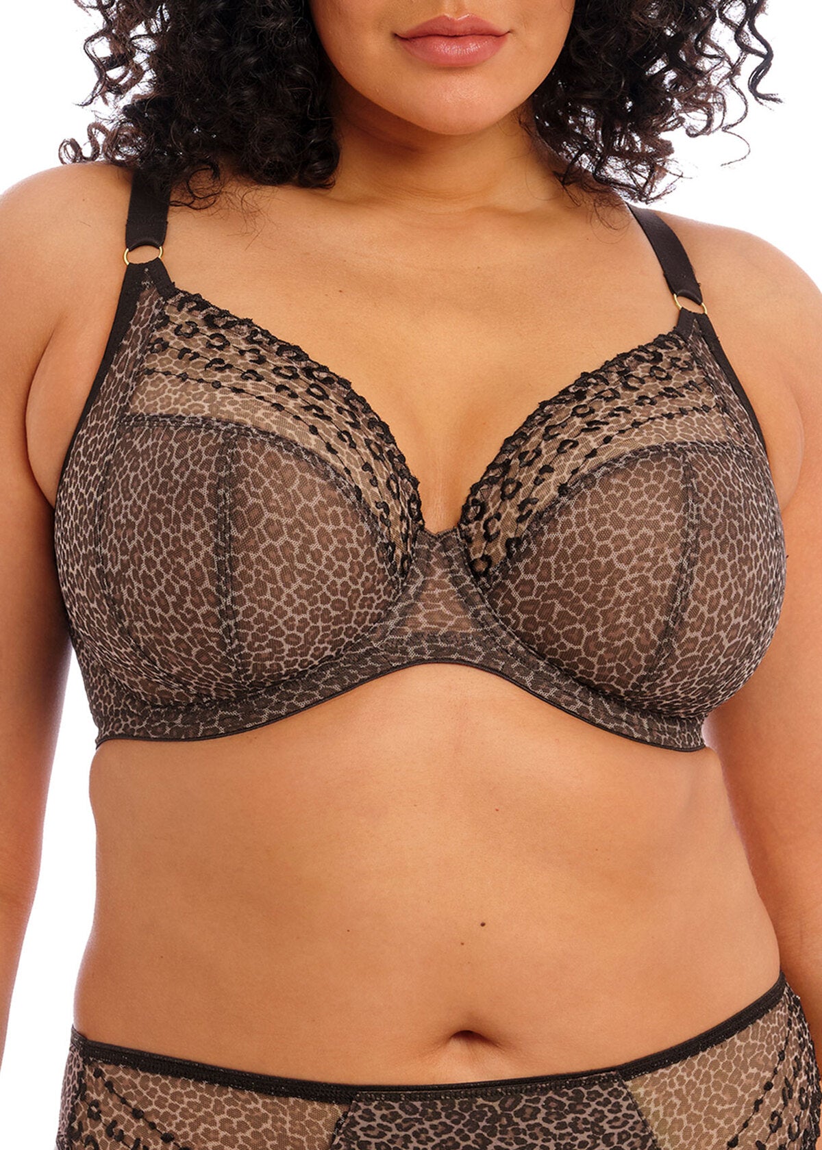 Elomi Matilda Underwire Plunge Bra - Leopard - Fashion