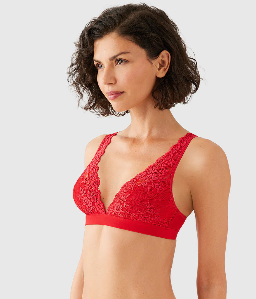 Wacoal Embrace Lace Wirefree Bralette - Equestrian Red - Fashion