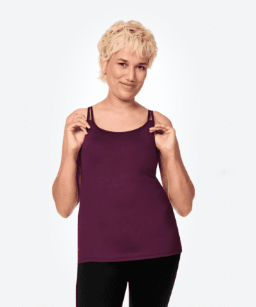 Amoena Valletta Pocketed Cami Top - Dark Berry - Fashion