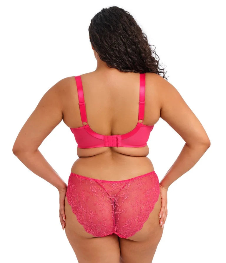 Elomi Darcie Underwire Padded Half Cup Bra - Azalea - Fashion