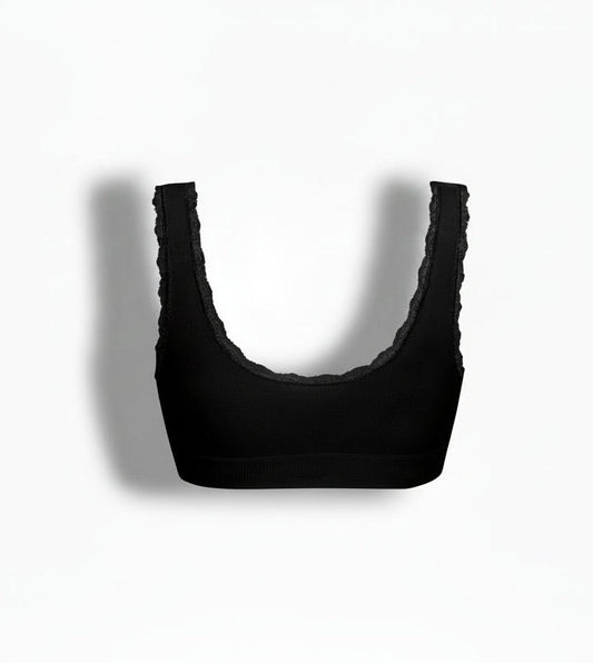 Amoena Kitty Seamless Pocketed Bralette - Black - SALE