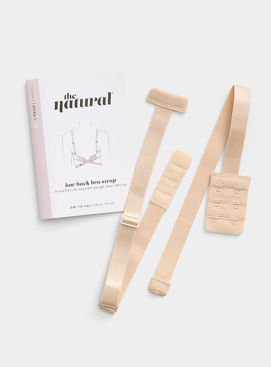 Beige back strap with packaging on a white background