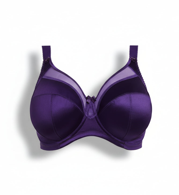 Goddess Keira Banded Underwire Bra - Purple - Fashion