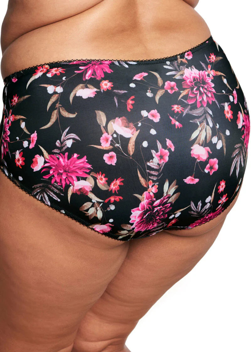 Floral-patterned underwear on a white background