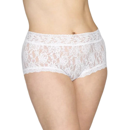 White lace underwear on a white background