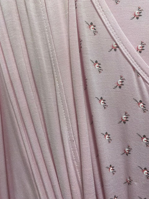 Patricia Floral Wrap and Chemise- Pink