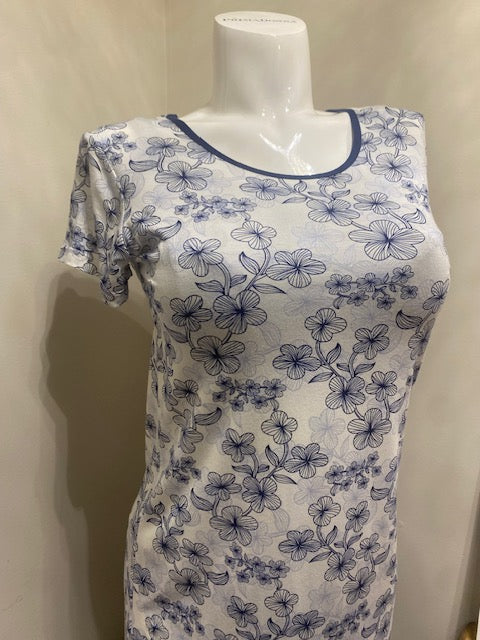 Patricia Lingerie Night Gown - Blue Floral - SALE