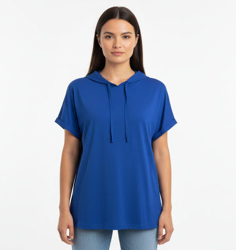 NikPaul Cool Girl Short Sleeve Hoodie