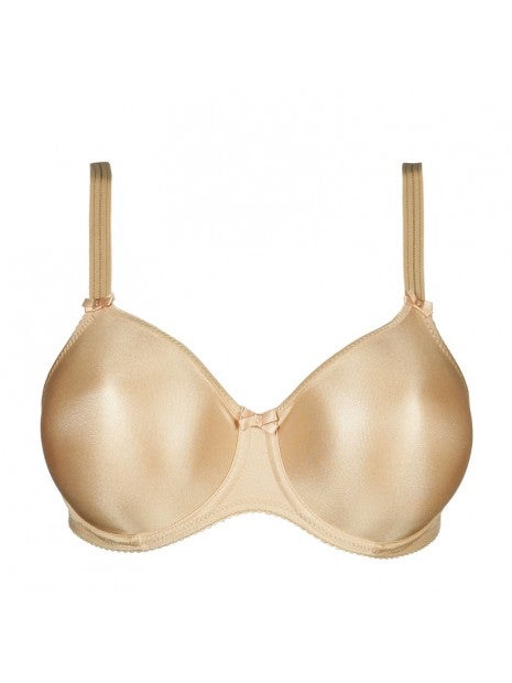 Beige bra on a white background