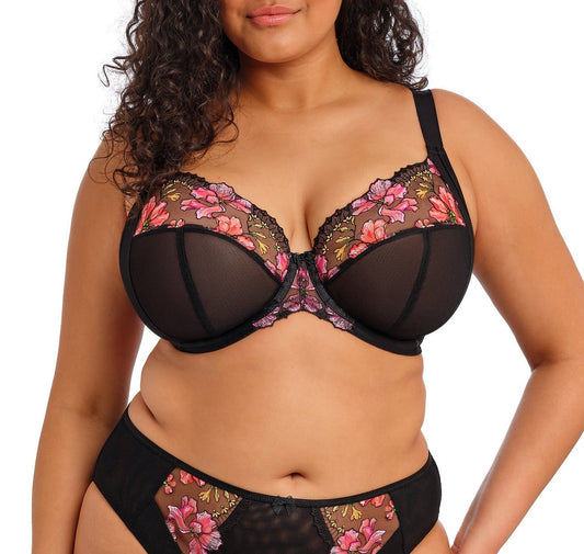 Elomi Teagan Underwire Plunge Bra - Rainbow