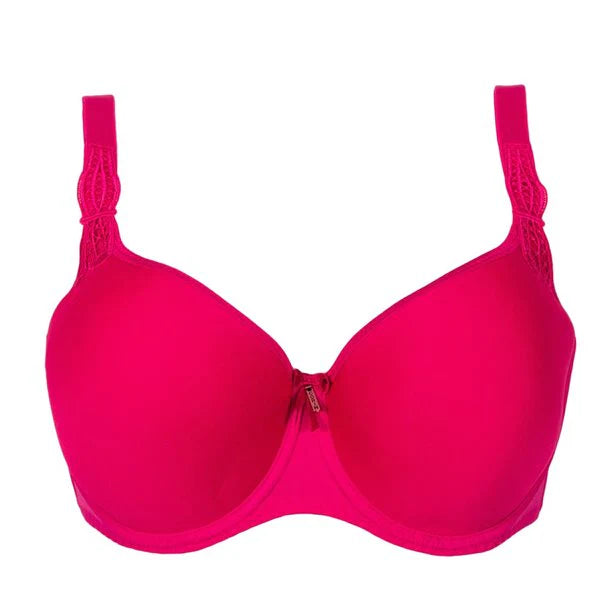 Red bra on a white background