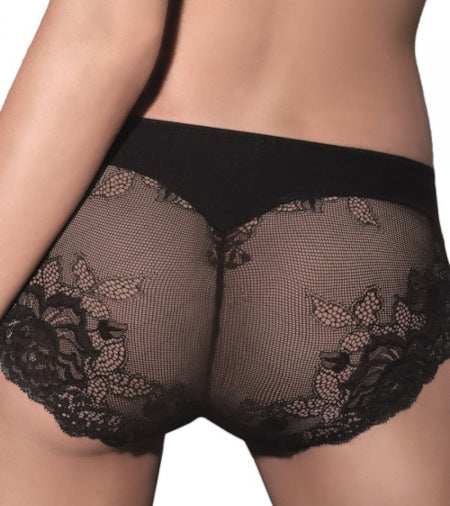 The back of the Janira Glamour Greta Brislip Panty in black