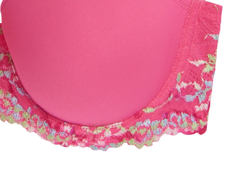Hot Pink Wacoal Embrace Lace Underwire T-Shirt Bra