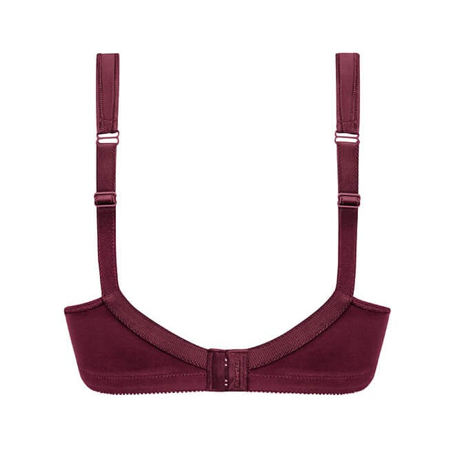Burgundy - Amoena Isadora Wireless Pocketed Bra -