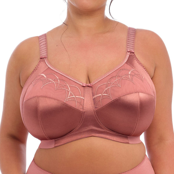 Elomi Womens Cate Wirefree Soft Cup Bra, 36E, Latte
