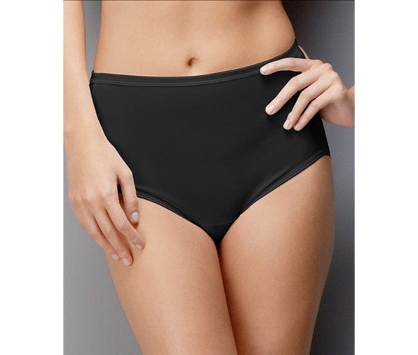 Vanity Fair Women's Underwear Nearly Invisible Panty,, Midnight Black, Size  6.0 83626130542