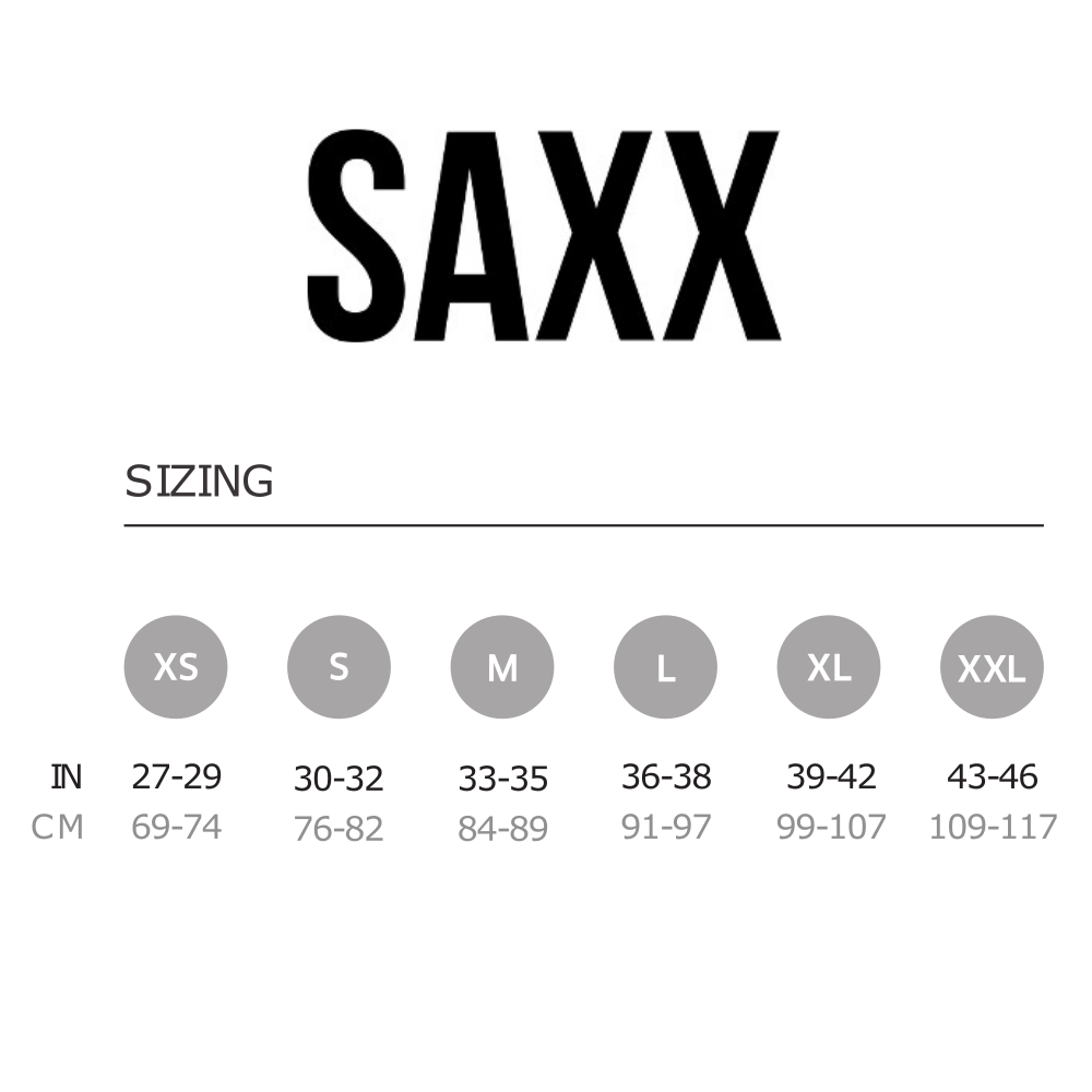 SAXX Sizing Guide