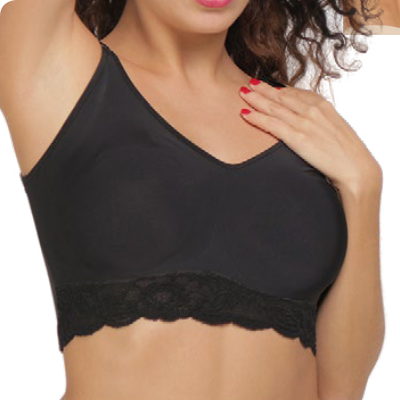 Shapeez - Comfeez Short Wireless Bralette for Women, Back Smoothing Bras  for Women, Moisture Wicking Bra Full Coverage Wear, with Hidden Pockets to  Add Foam Cup Insert, No Underwire or Hooks,Black,S at