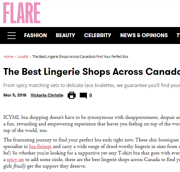 See Our Store Featured in FLARE Magazine's Online Localist Feature