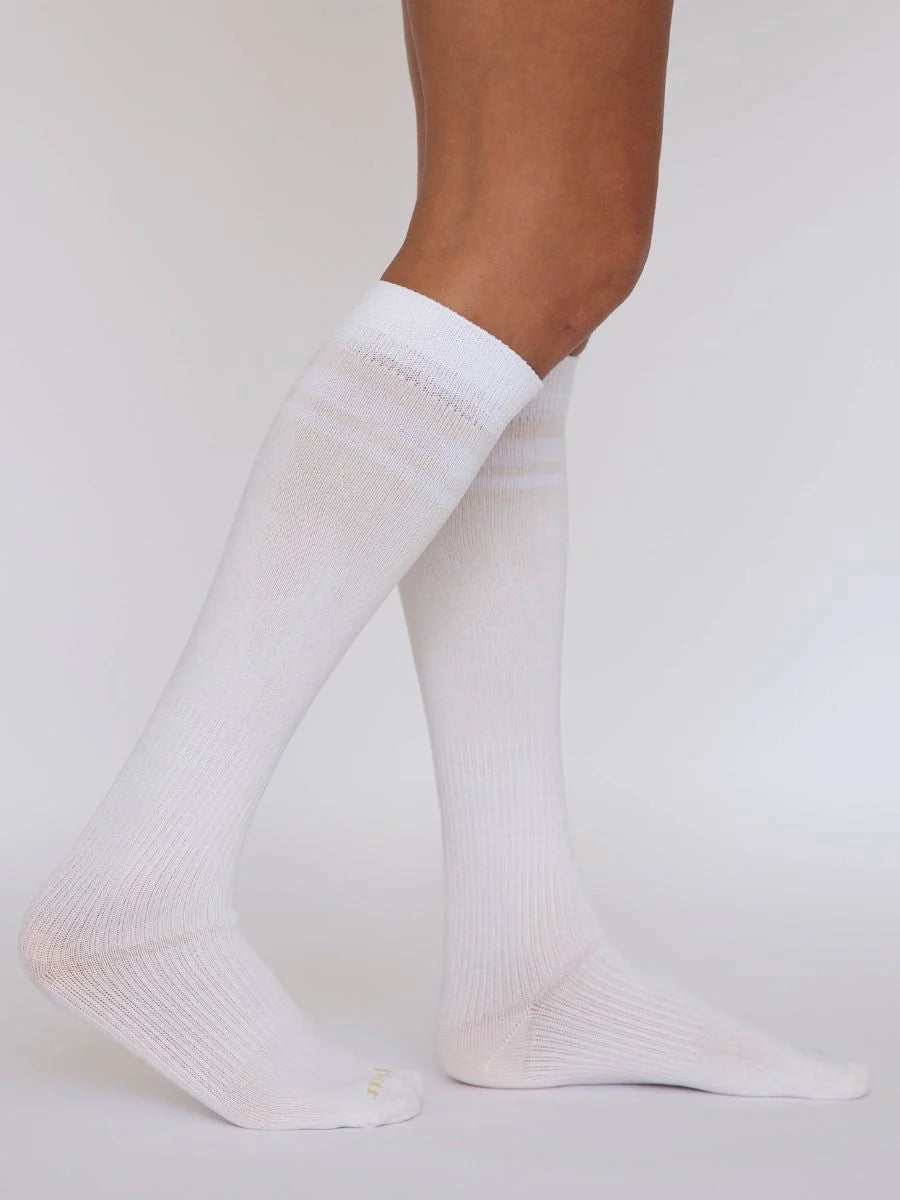 Pear Varsity Knee-High Compression Socks