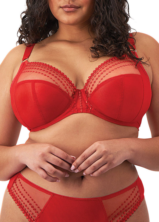 Elomi Matilda Underwire Plunge Bra - Haute Red - Fashion