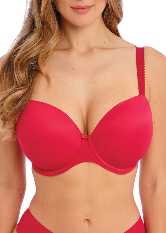 Fantasie Smoothease Underwire Molded T-Shirt Bra - Red - Fashion