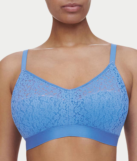 Chantelle Norah Lace Full Support Wireless Bra - Antoinette Blue - Fashion
