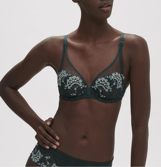 Simone Pérèle Wish Triangle Plunge Bra - Kolasi Green - Fashion