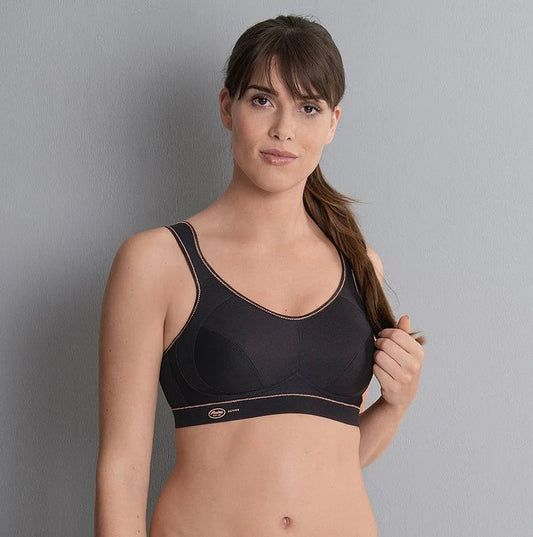Anita Extreme Control Sports Bra - Black/Gold - Fashion
