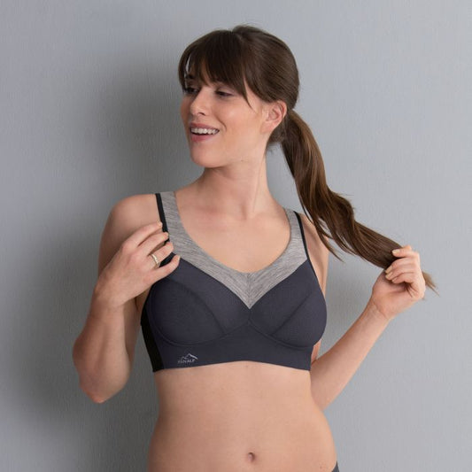 Anita PanAlp Wool Wire Free Sports Bra - Anthracite - Fashion