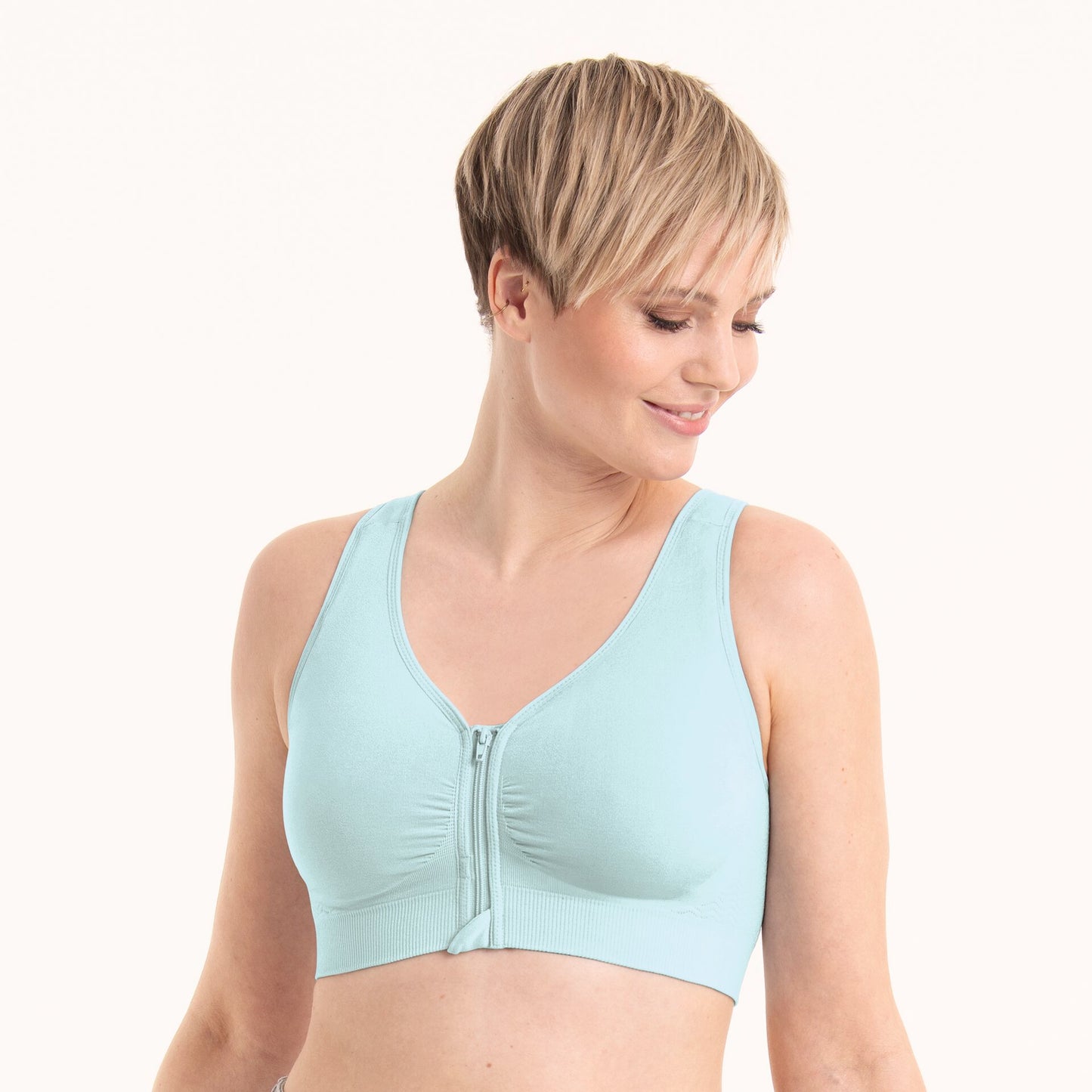 Anita Lynn Wireless Front-Zip Bra - Fashion Colors