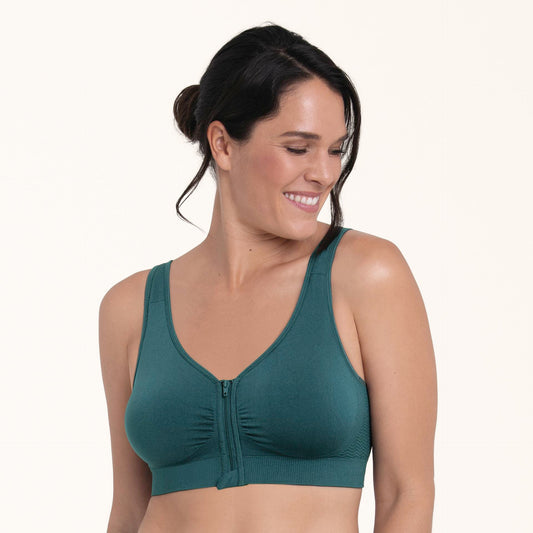 Anita Lynn Wireless Front-Zip Bra - Fashion Colors