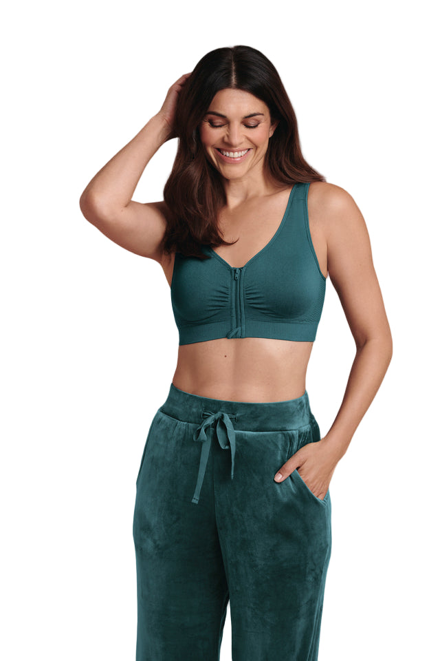 Anita Lynn Wireless Front-Zip Bra- Fashion