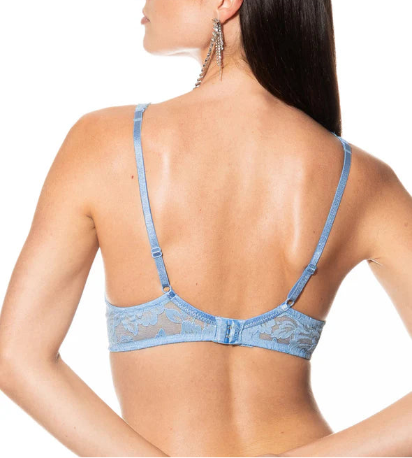 Mey Amazing Triangle Plunge Bra - Angel Blue - Fashion