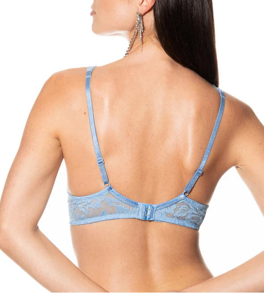 Mey Amazing Triangle Plunge Bra - Angel Blue - Fashion
