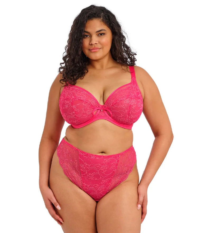Elomi Darcie Underwire Padded Half Cup Bra - Azalea - Fashion