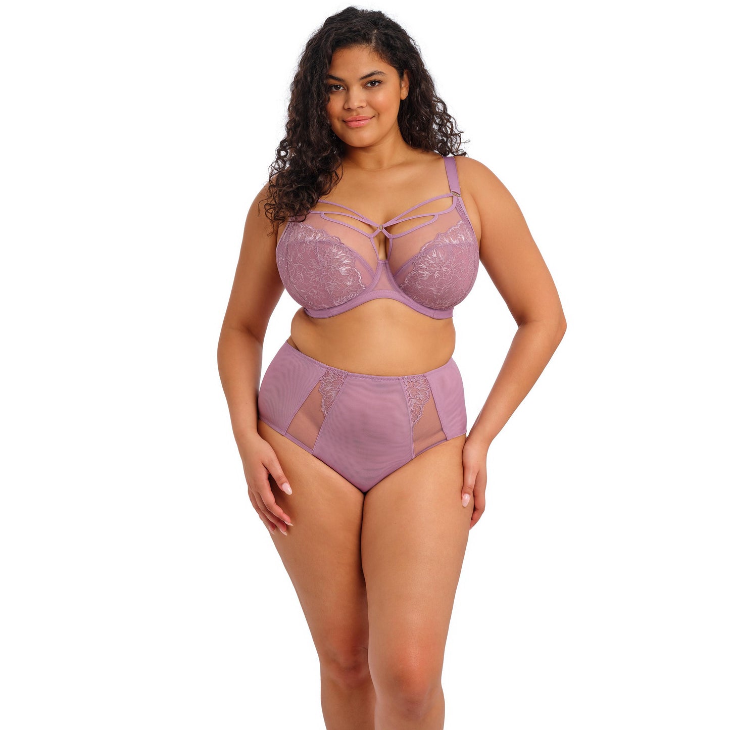 Elomi Brianna Underwire Plunge Bra - Heather - Fashion