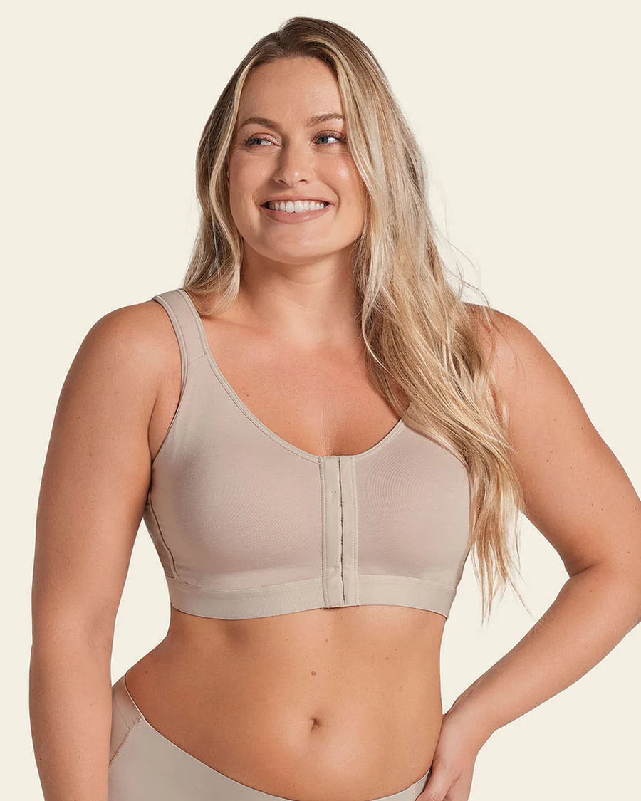 Leonisa Front-Closure Wirefree Posture Corrector Bra