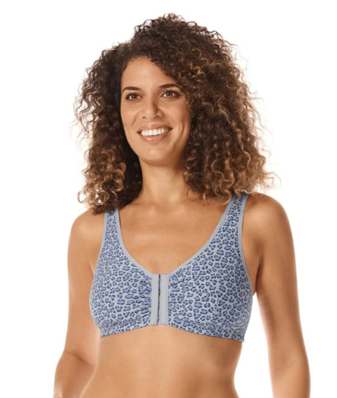 Amoena Frances Non-Wired Front Closure Bra - Leopard - Fashion