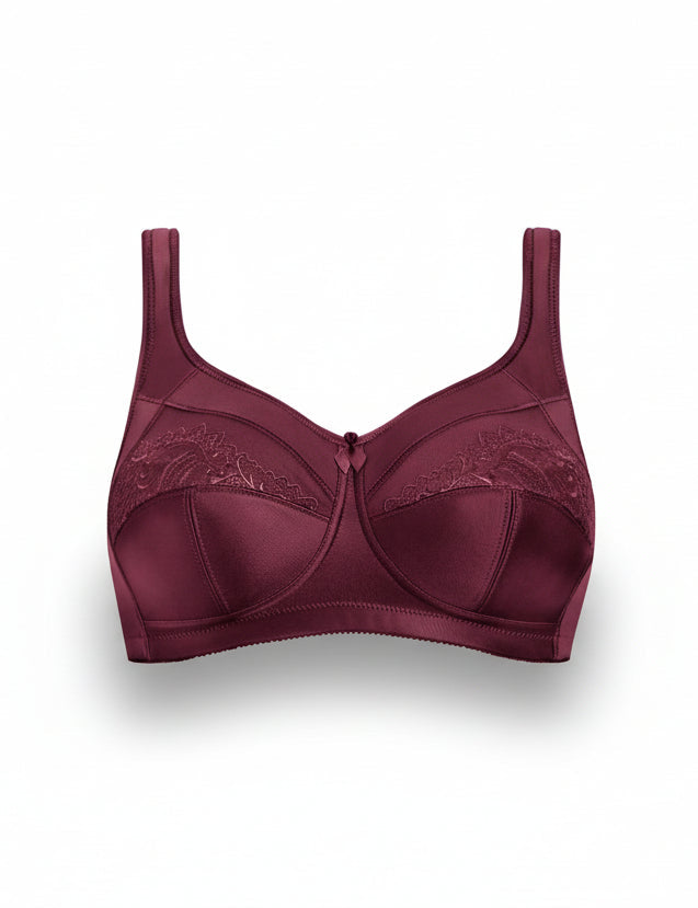 Amoena Isadora Wireless Pocketed Bra - Burgundy - Fashion