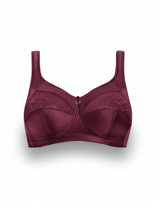 Amoena Isadora Wireless Pocketed Bra - Burgundy - Fashion