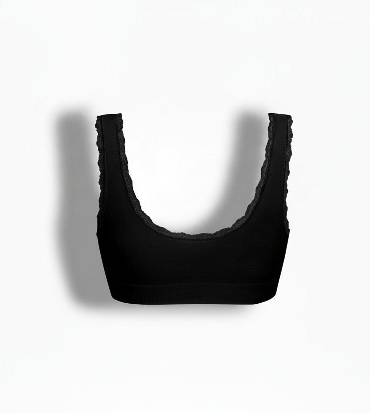 Amoena Kitty Seamless Pocketed Bralette - Black - SALE