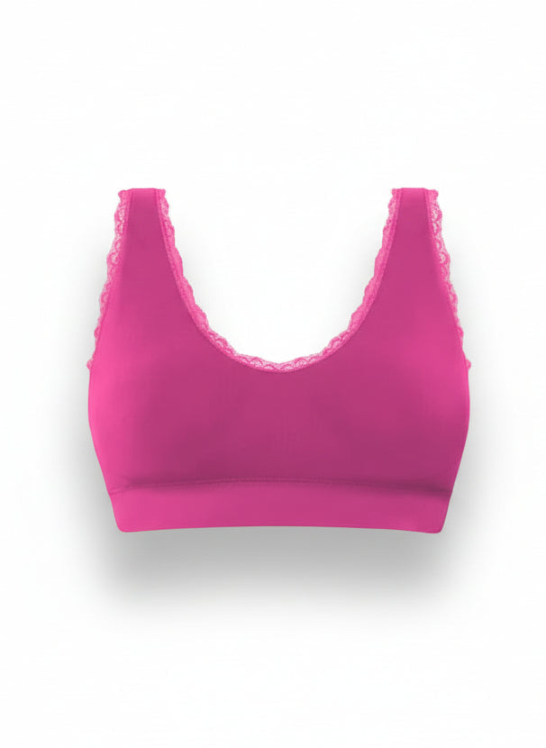 Amoena Kitty Seamless Pocketed Bralette - Magenta - Fashion