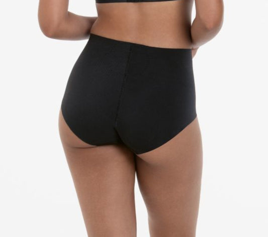 The Anita Pocket Panty High waisted brief in black. The back view of it 