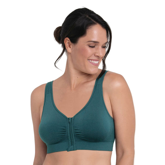 Anita Lynn Wireless Front-Zip Bra- Fashion