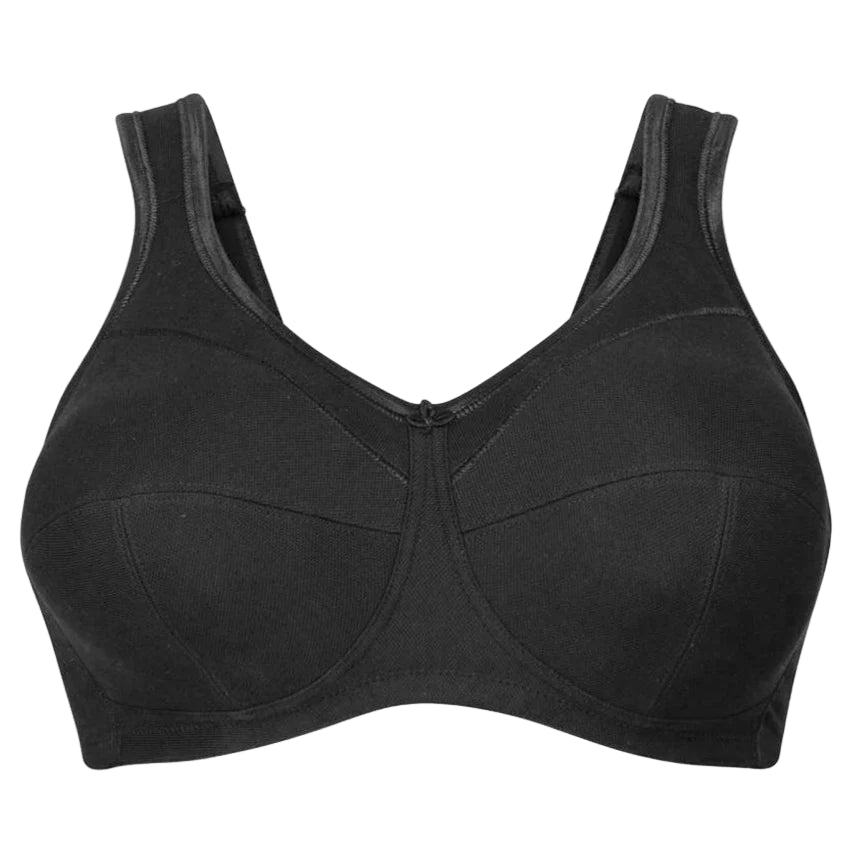 Black bra on a white background