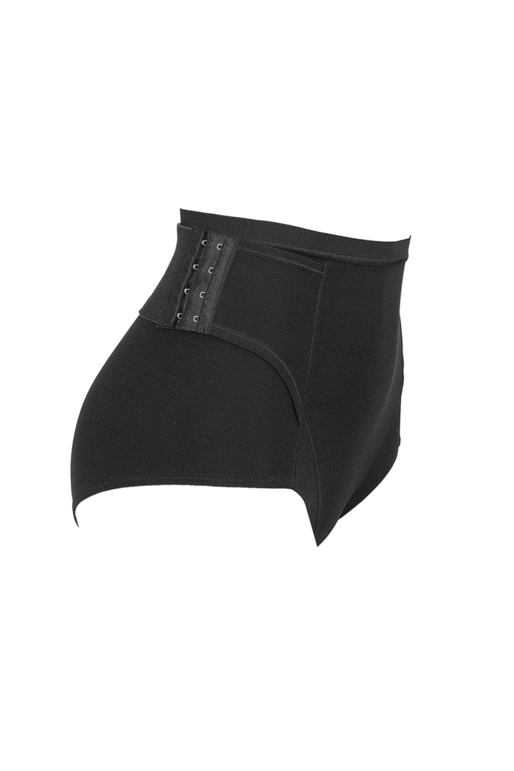 Black waist trainer on a white background