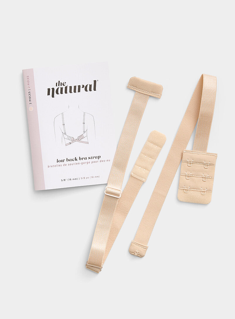 Beige back strap with packaging on a white background